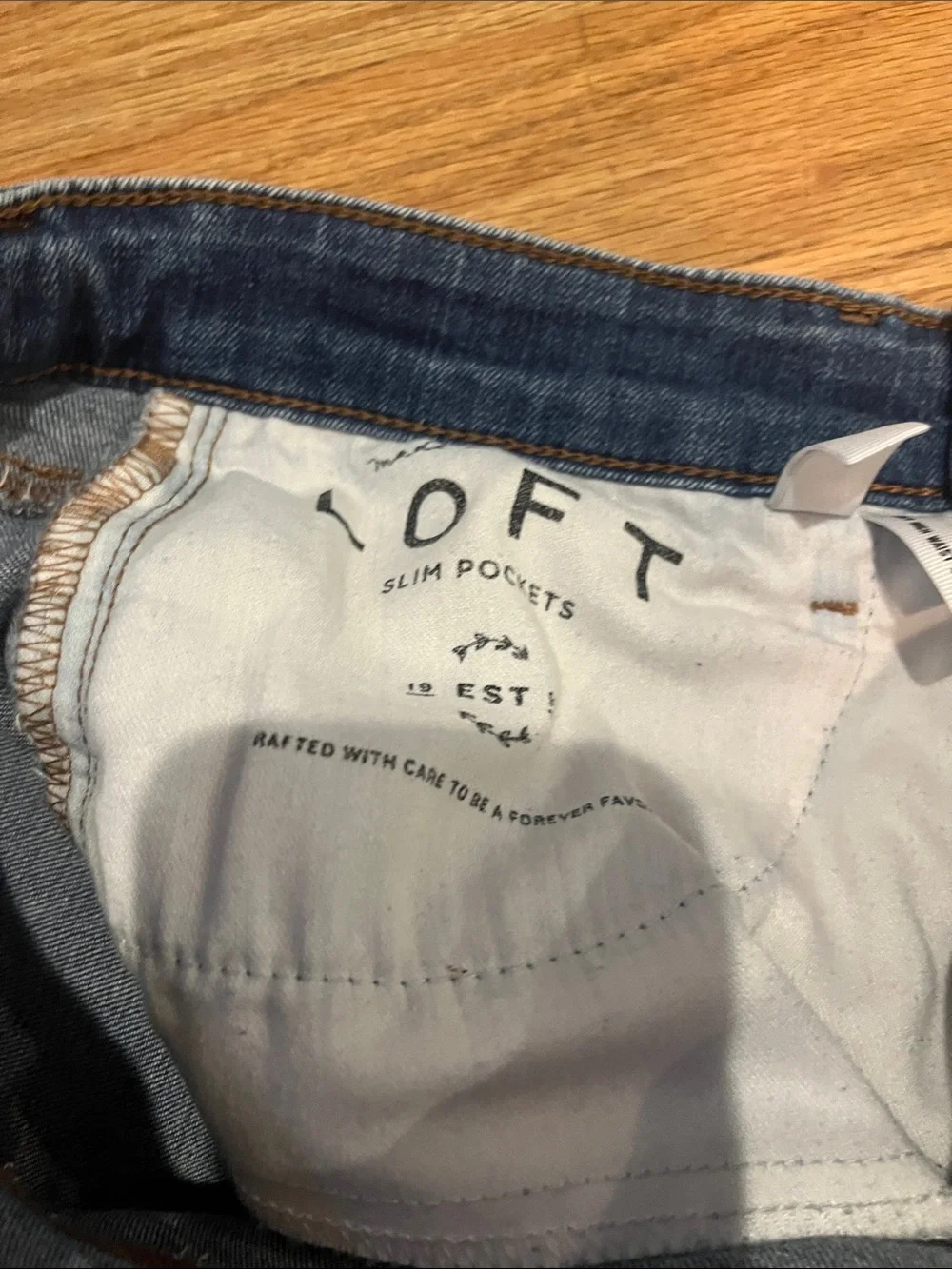 Curvy high waist skinny loft button front jeans